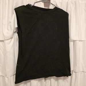 80s Inspired Muscle Tank With Built In Shoulder Pads